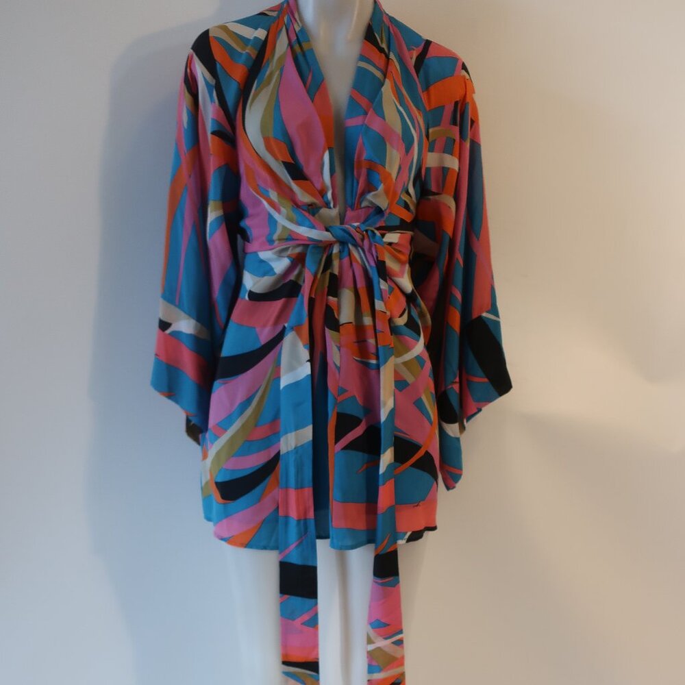 Womens Issa London Multicolor Pure Silk Abstract Print  Mini Dress 4